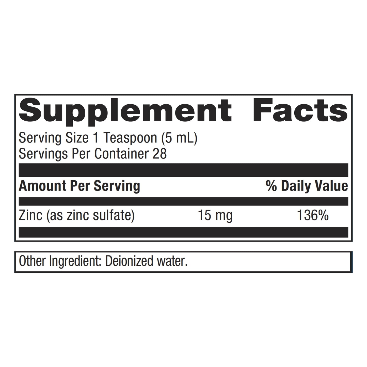 Metagenics Zinc Drink, 4.7 fl oz Liquid