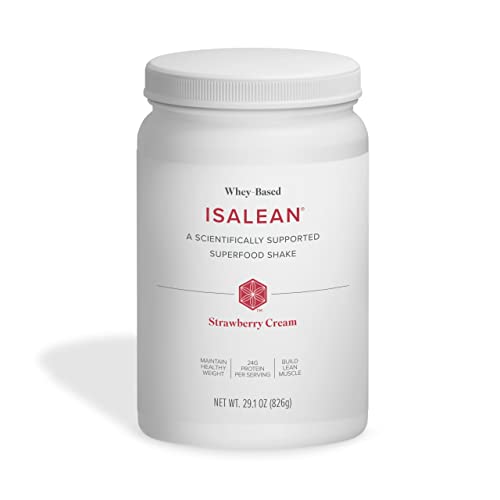 Isagenix IsaLean Shake - Meal Replacement Protein Shake - Strawberry Cream - 29.1 Oz