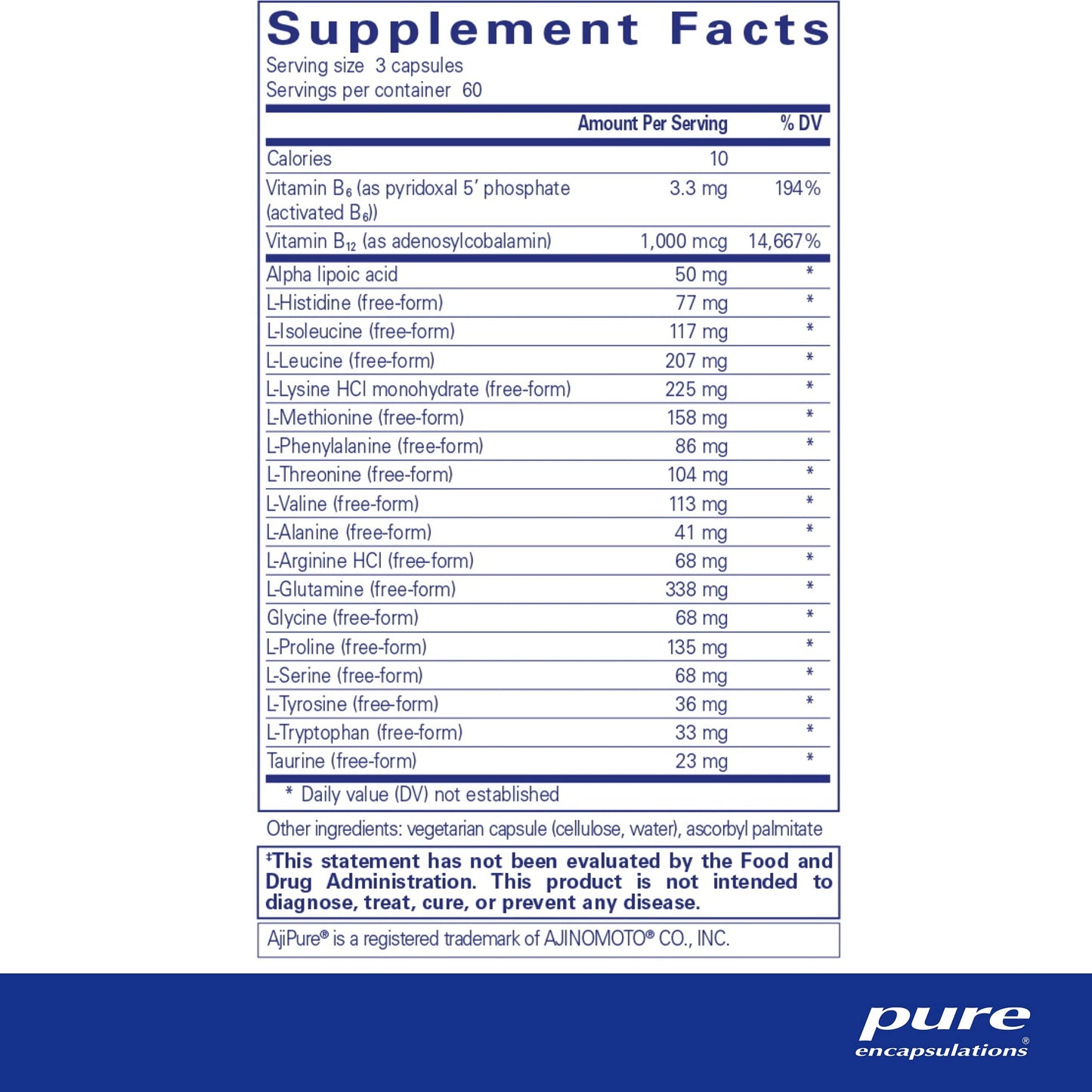 Pure Encapsulations Amino-NR - 180 Capsules
