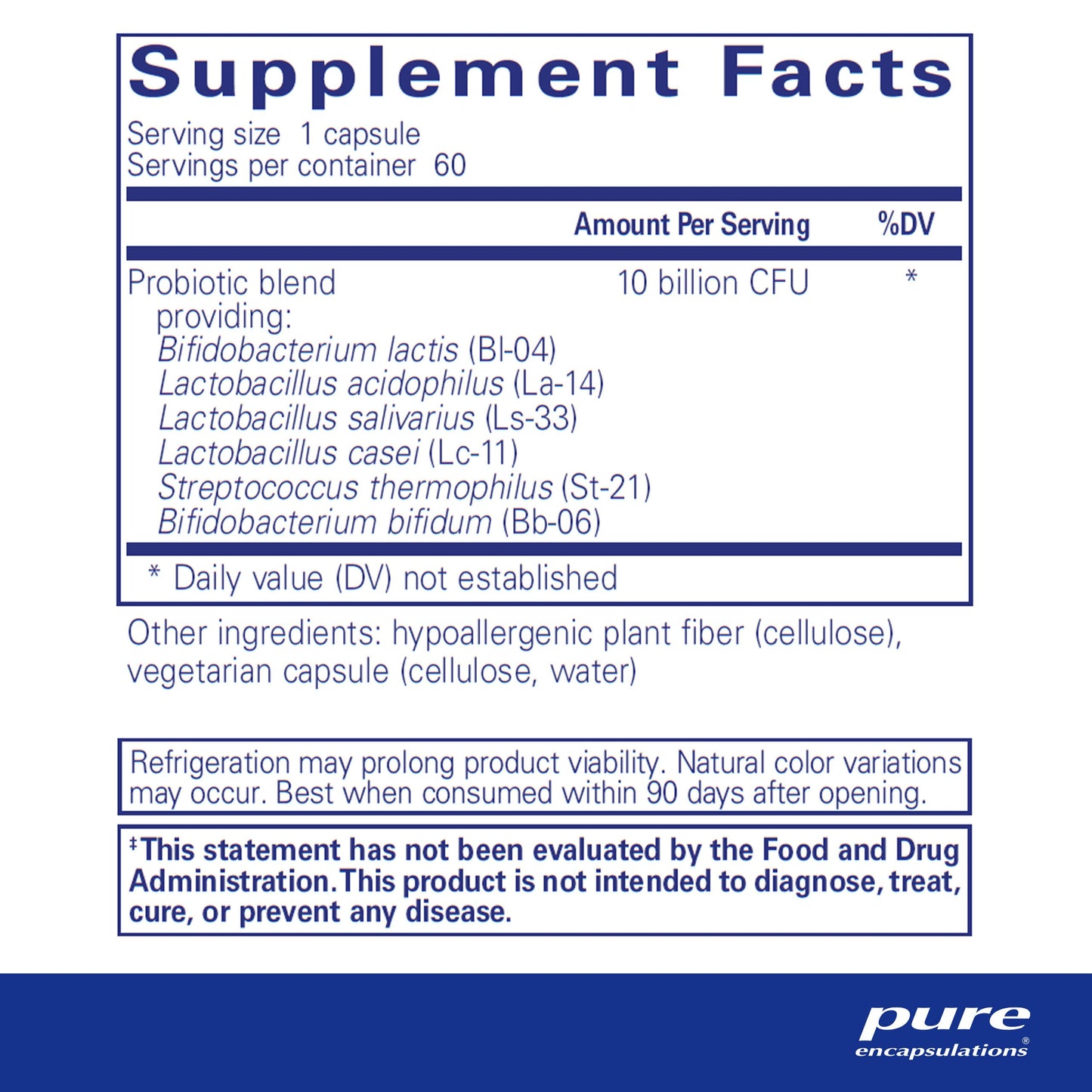 Pure Encapsulations Probiotic G.I. Shelf Stable Probiotic - 60 Capsules