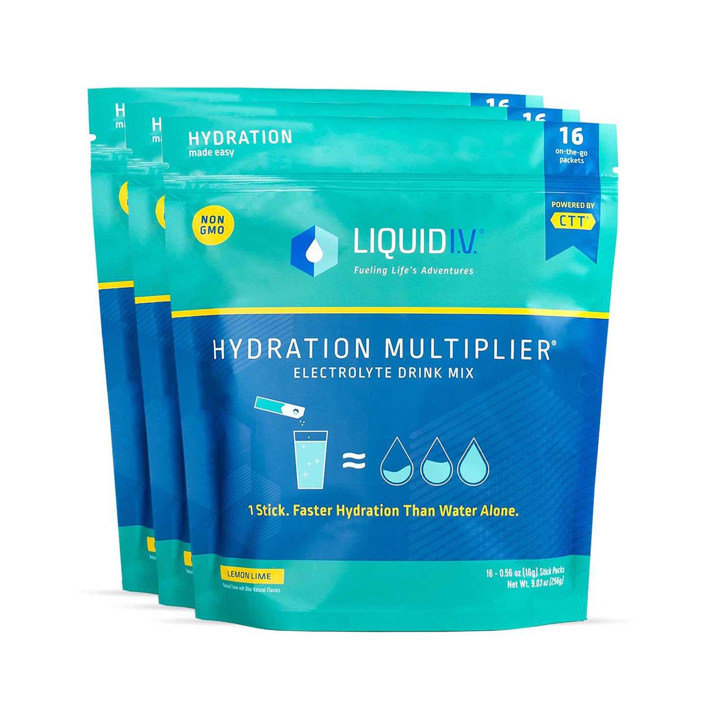 Liquid I.V. - Hydration Multiplier Hydration Powder - Lemon Lime 16 Single-Serving Sticks