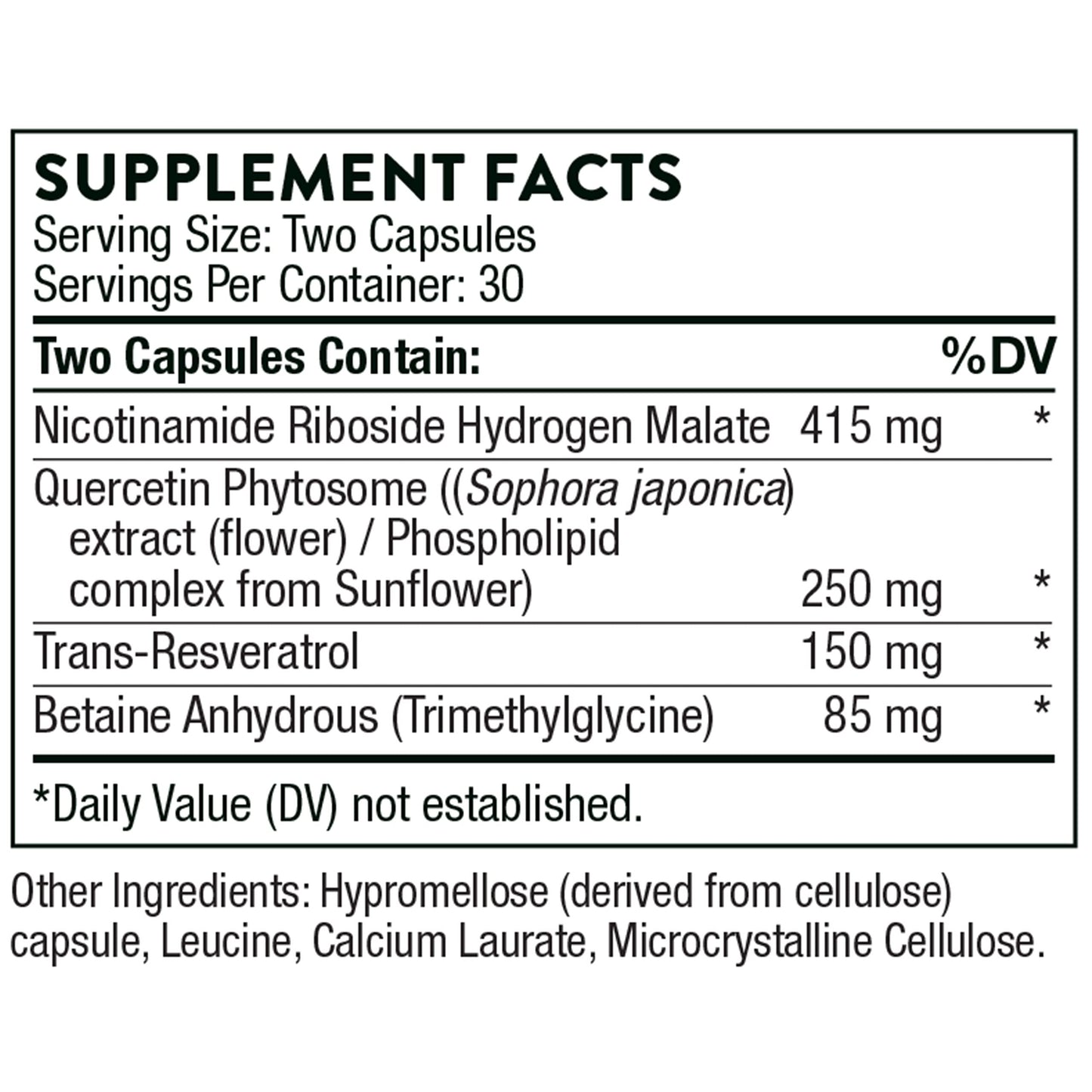Thorne ResveraCel - 60 Capsules (30 Servings)