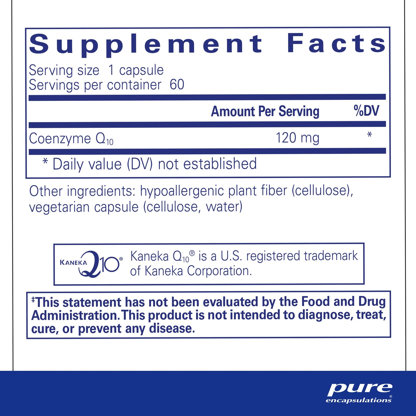 Pure Encapsulations CoQ10 120 mg - Coenzyme Q10 Supplement for Heart Health - 60 Capsules