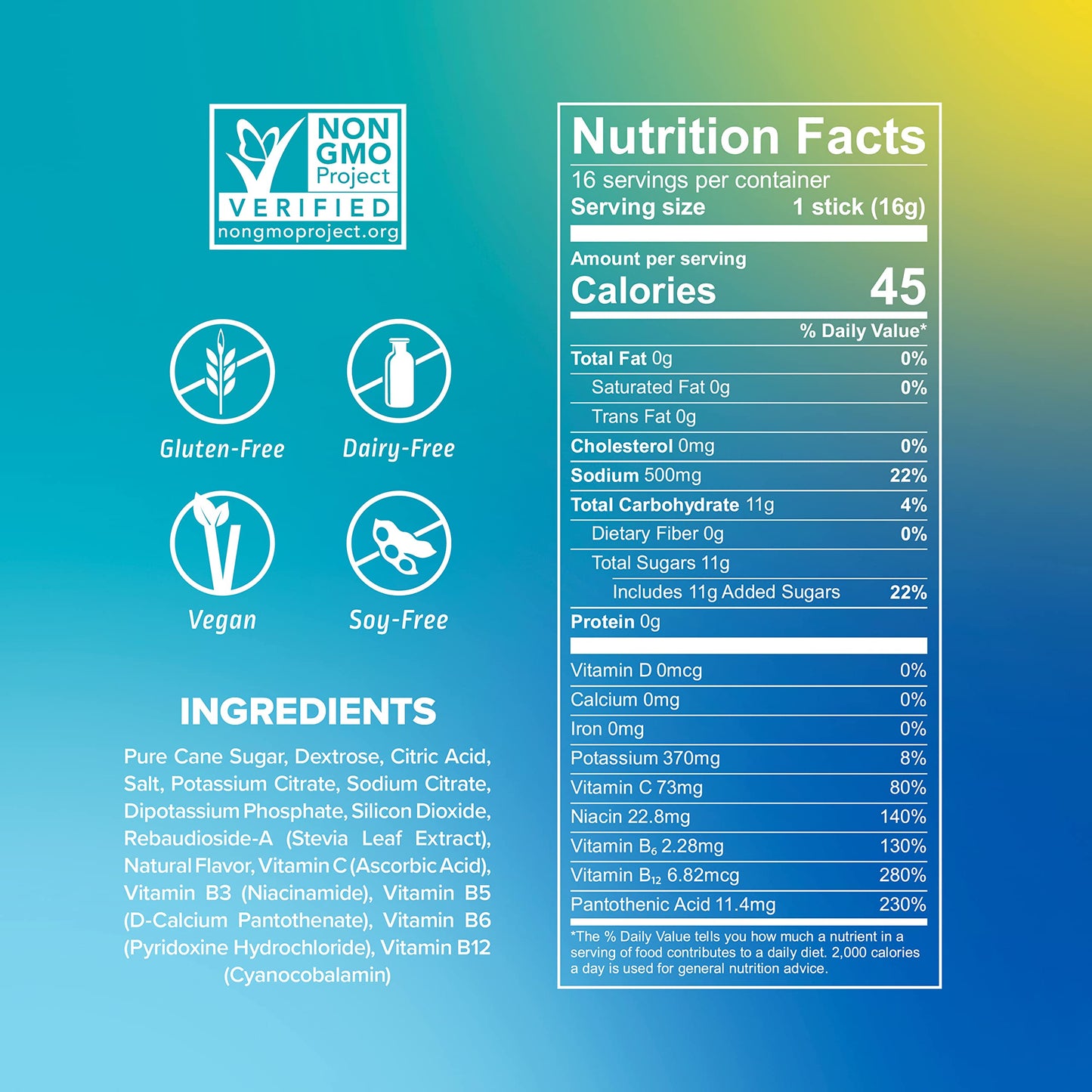Liquid I.V. - Hydration Multiplier Hydration Powder - Lemon Lime 16 Single-Serving Sticks