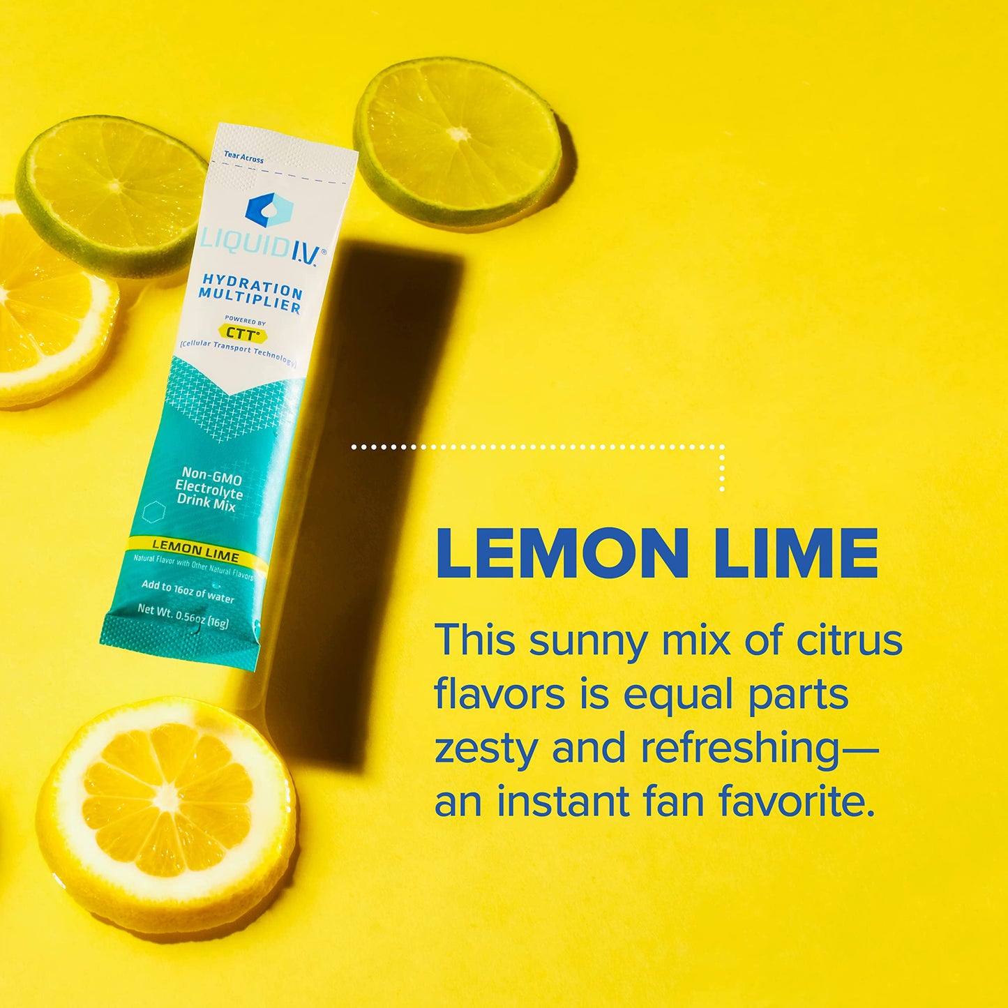 Liquid I.V. - Hydration Multiplier Hydration Powder - Lemon Lime 16 Single-Serving Sticks