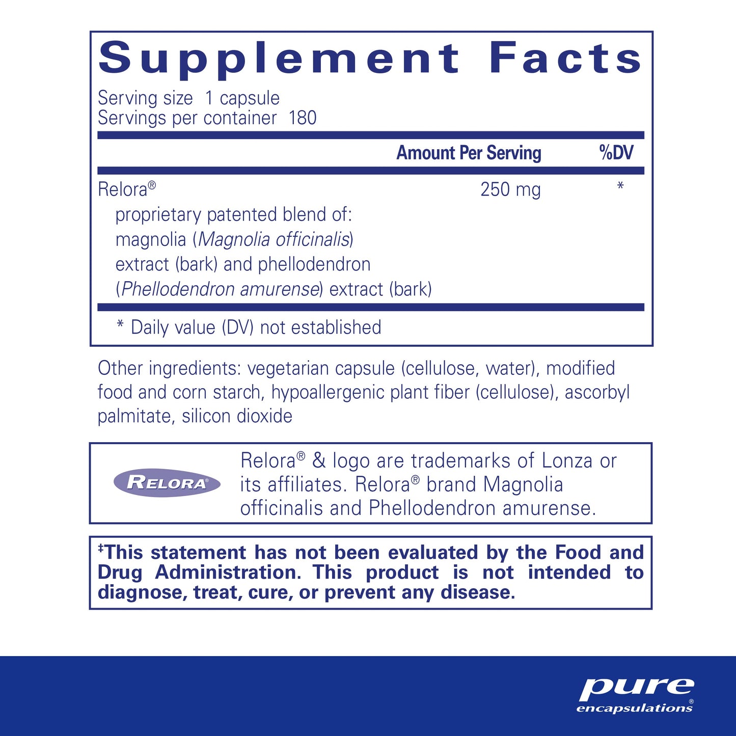 Pure Encapsulations Relora - 180 Capsules