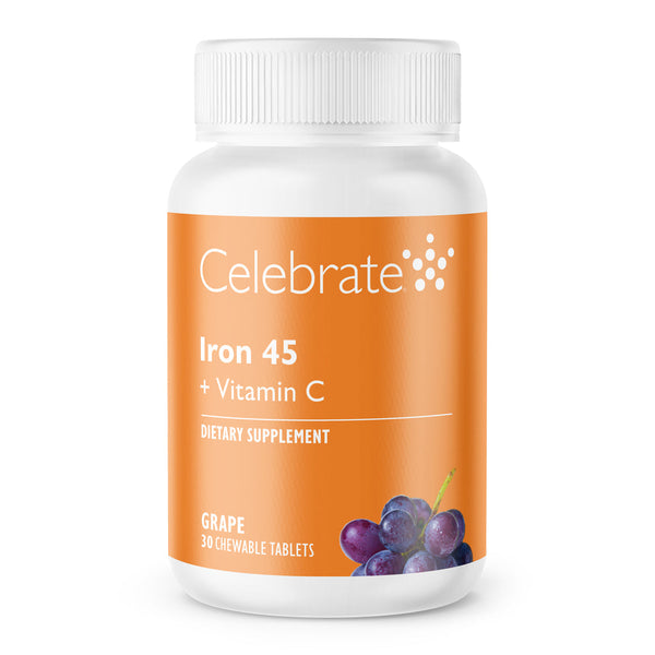 Iron 45 mg + Vitamin C Chewable Tablets, Grape