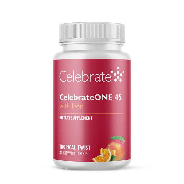 CelebrateONE 45 Once Daily Bariatric Chewable Multivitamin with Iron