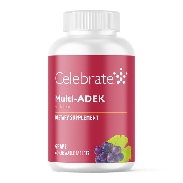 Multi-ADEK Chewable Multivitamin with Iron, Grape