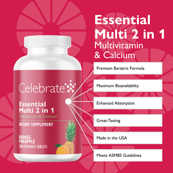 Essential Multi 2 in 1 Chewable Multivitamin with Calcium