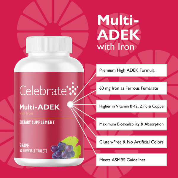 Multi-ADEK Chewable Multivitamin with Iron, Grape