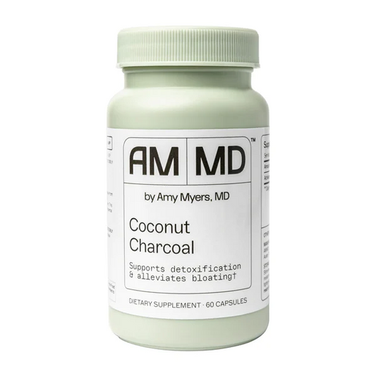 Coconut Charcoal Capsules from The Myers Way Protocol - Natural Activated Charcoal, Gas Reliever & Support for Affects of Mold/Toxins - Dietary Supplement 60 Capsules, 30 Servings - Dr. Amy Myers