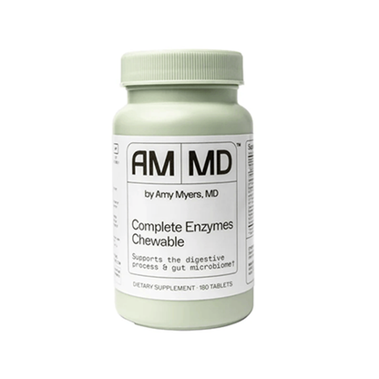 Dr Amy Myers Digestive Enzymes Chewable – Complete Enzymes Support Leaky Gut, Acid Reflux, Gas, Bloating, Gluten Exposure – Amylase, Lipase, Lactase, Alkaline, Protease, Sucrase + More – 180 Tablets