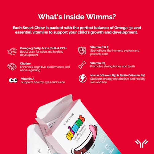 Immunotec Wimms Smart Chews: Brain-Boosting Omega-3 & Multivitamins for Kids