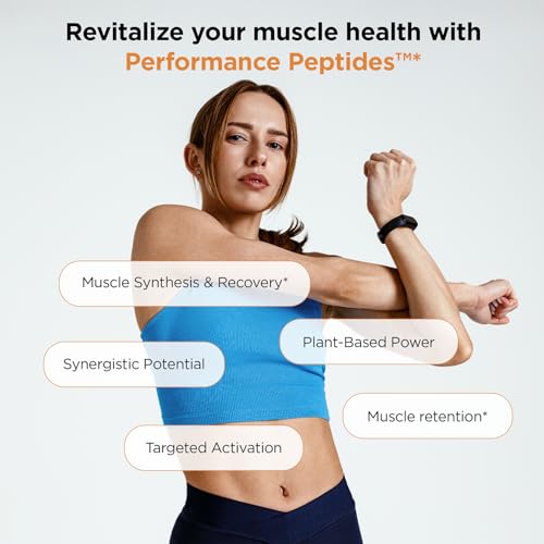 Designs for Health Performance Peptides - Supports Muscle Health, Healthy Aging & Body Composition - Plant-Based Peptide Muscle Recovery Supplements (120 Capsules)