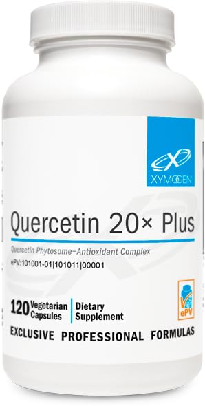 Xymogen Quercetin Complex - Quercetin 20× Plus - Quercetin Supplements with Vitamin C, N-Acetyl-L-Cysteine and Nettles - Formulated for Respiratory Support - Vegan and Gluten-Free (120 Capsules)