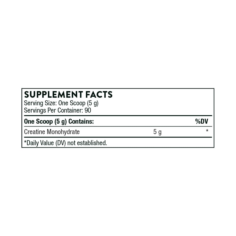 THORNE - Creatine - Creatine Monohydrate, Amino Acid Powder - Support Muscles, Cellular Energy and Cognitive Function* - Gluten-Free, Keto - NSF Certified for Sport - 16 Oz - 90 Servings