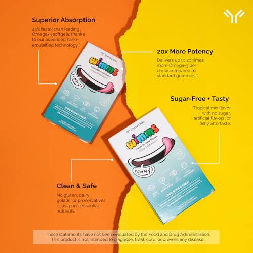 Immunotec Wimms Smart Chews: Brain-Boosting Omega-3 & Multivitamins for Kids