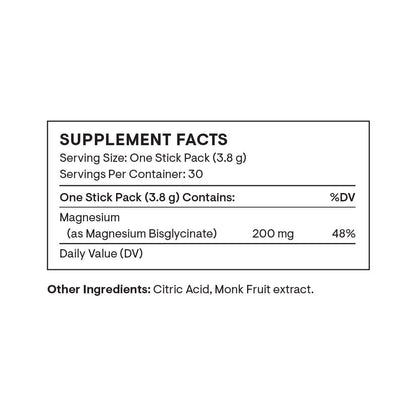 THORNE - Magnesium Bisglycinate - Powdered Magnesium Formula - Support Restful Sleep, Muscle Relaxation, Heart Health, and Metabolism* - NSF Certified for Sport - 30 Servings - 0.13 Oz per Stick Pack