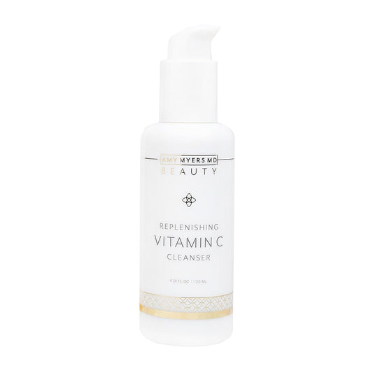 Amy Myers MD Replenishing Vitamin C Cleanser 4 FL - Organic Facial Cleanser for Sensitive Skin - Face Wash Cleaner with Rosehip Oil & Reishi Mushroom to Nourishes Skin & Reduce Wrinkles