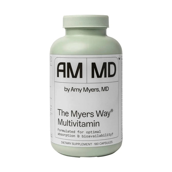 Amy Myers MD Multivitamin for Women and Men, Immune and Thyroid Support, Stress Relief - Activated B Vitamins, Zinc, Selenium, Iodine - Rich in Nutrients and Minerals, Increase Energy Levels 180 Caps