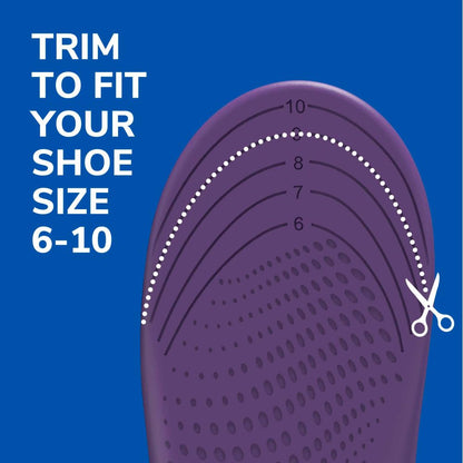Dr. Scholl's® Walk Longer Insoles, Women's Size 6-10, 1 Pair, Trim to Fit Inserts