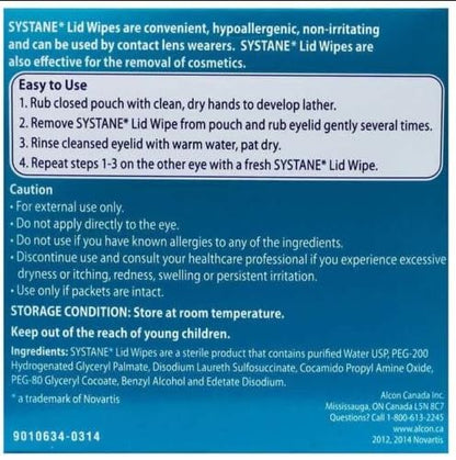 Systane Lid Wipes, Eyelid Cleansing Wipes and Makeup Remover for Eye Hygiene, Sterile Eye Cleaning Wipes, Makeup Wipes to Cleanse Eyelids - 32 count (Pack of 3)