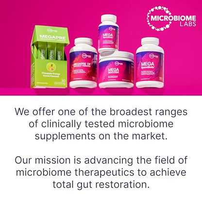 Microbiome Labs RestorFlora PD - Men's & Women's Probiotics for Digestive Health & Gut Reset - Spore Based Saccharomyces Boulardii Probiotics to Help Restore Microbial Balance (21 Capsules)