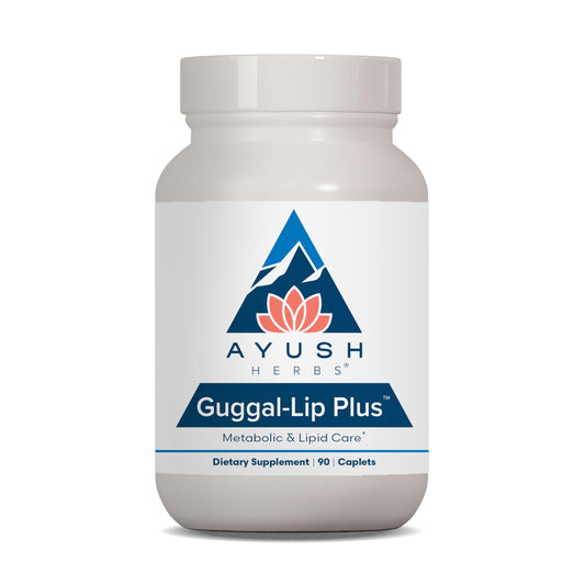 Ayush Herbs Guggal-Lip Plus - Metabolic Vitamins for Women & Men, Daily Pill, Pure & Natural Metabolic Health Supplement with Guggul - 90 Vegetarian Caplets (1 Count)