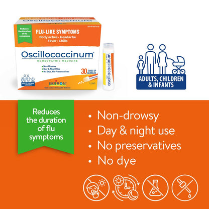 Boiron Oscillococcinum 30 Doses, Homeopathic Medicine
