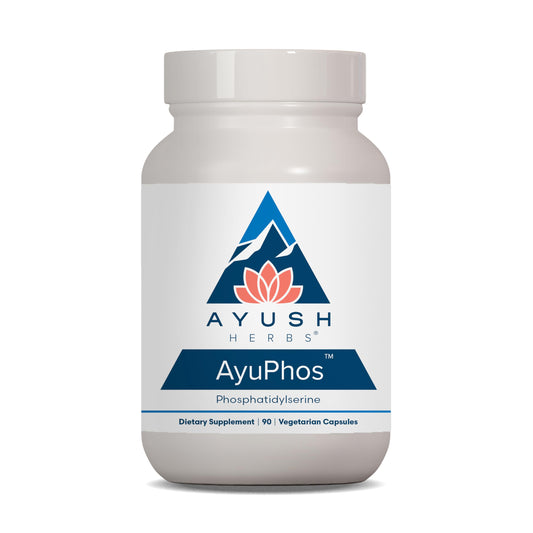 Ayush Herbs AyuPhos - Phosphatidylserine Supplement for Men & Women, Soy-Free Phosphatidyl Serine, Brain, Memory, & Cognitive Support for Adults, 200mg Per Pill - 90 Vegetarian Capsules (1 Count)