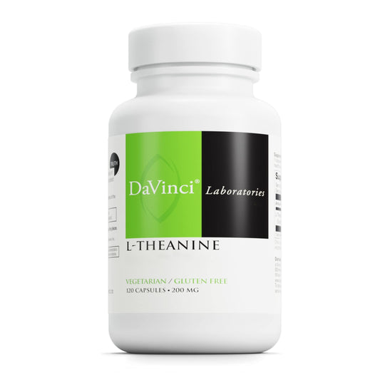 DAVINCI Labs L-Theanine - Brain Function Supplement - Helps Support Relaxation, Focus, Calm Feelings & More with Suntheanine L-Theanine* - 120 Vegetarian Capsules