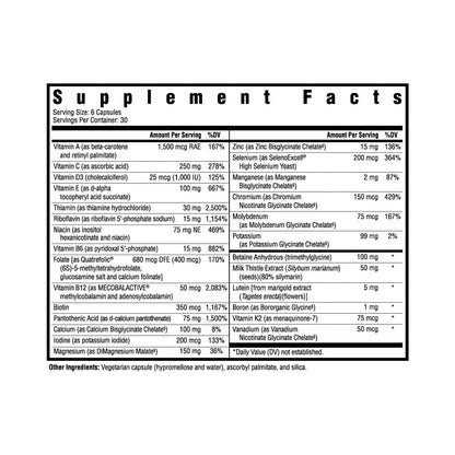 Seeking Health Kids Multivitamin, Formulated for Children’s Health, Active Forms of Folate, B12, Riboflavin, and B6, Iron and Copper Free, Vegetarian (180 Capsules)*