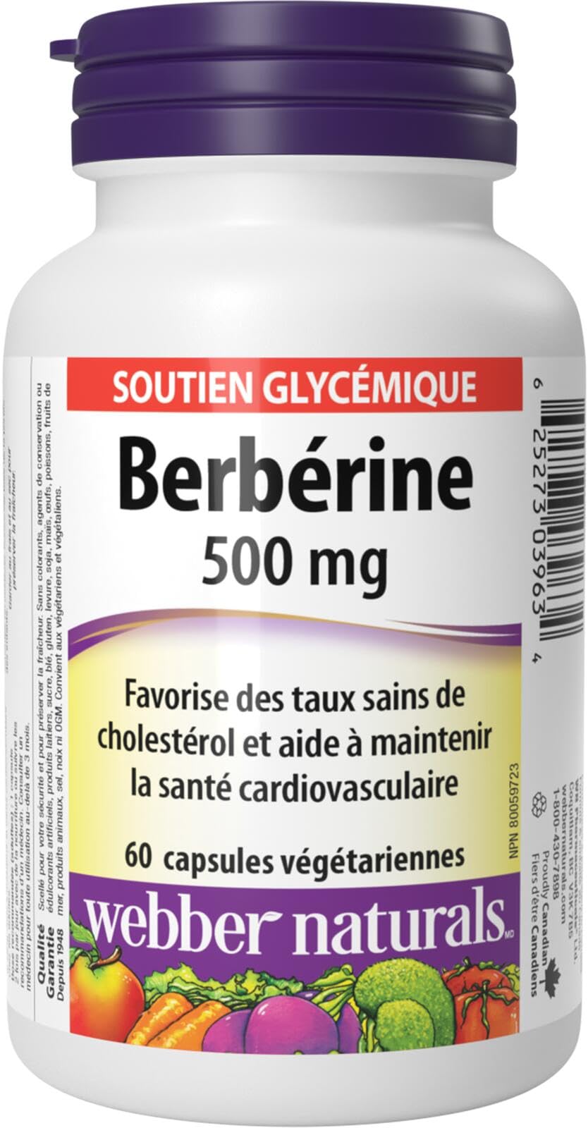 Webber Naturals Berberine, 60 Capsules
