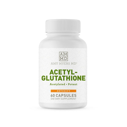 Amy Myers MD Acetyl-Glutathione - Supplement for Immune System Function Support - Antioxidant Formula Aids Against Joint Discomfort - Supplement with Vitamin C & Magnesium - 60 Capsules (60 Servings)
