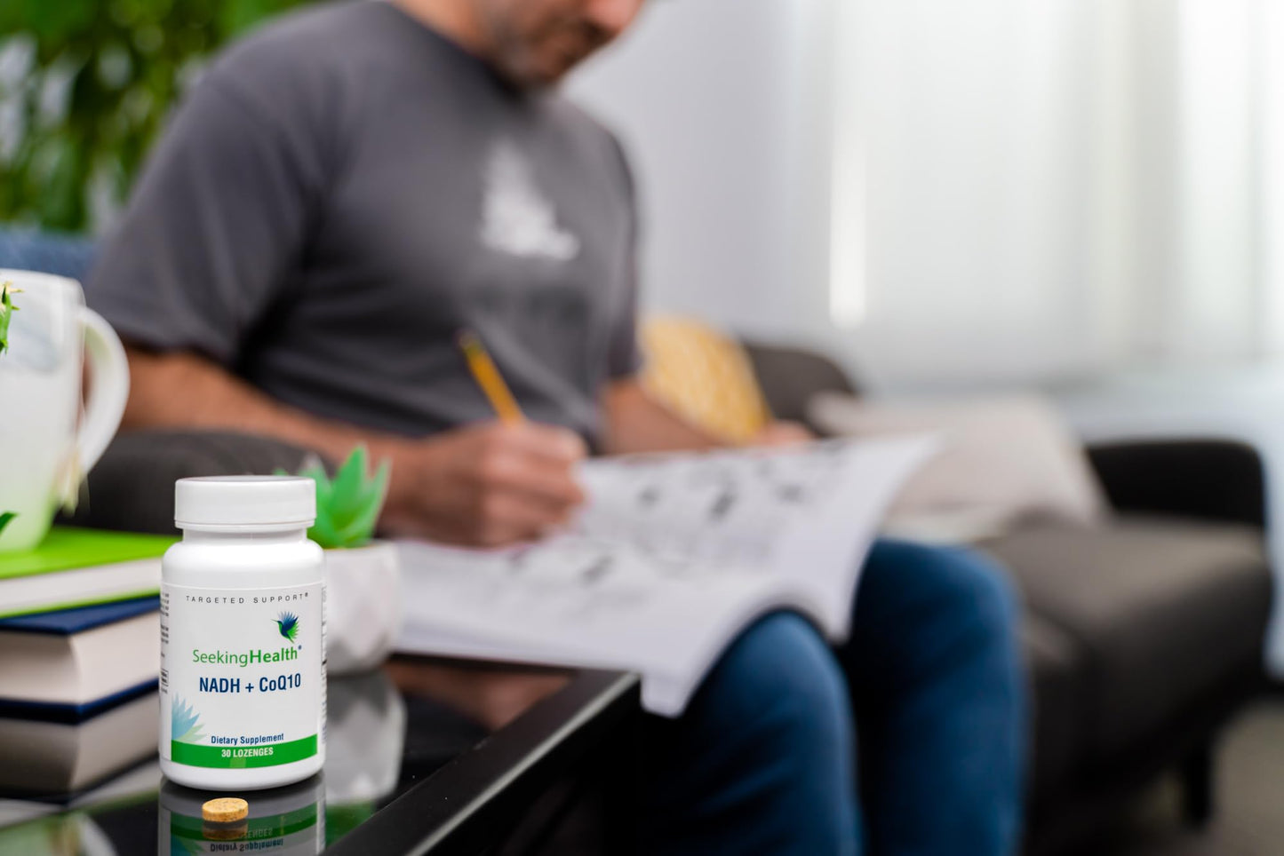 Seeking Health Energy Nutrients - Formerly NADH + CoQ10, 25 mg NADH + 25 mg CoQ10 to Support Natural Energy and Healthy Aging, Antioxidant Support, Memory and Focus Support (30 lozenges)*