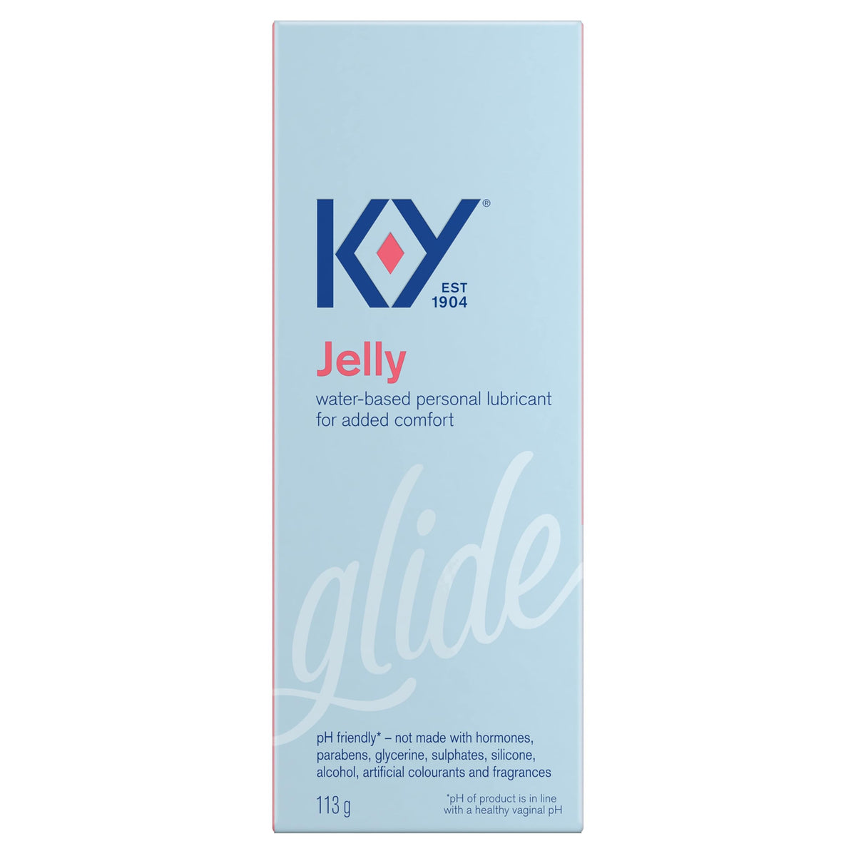 K-Y Jelly Water-Based Personal Lubricant for Smooth Glide, 113 g