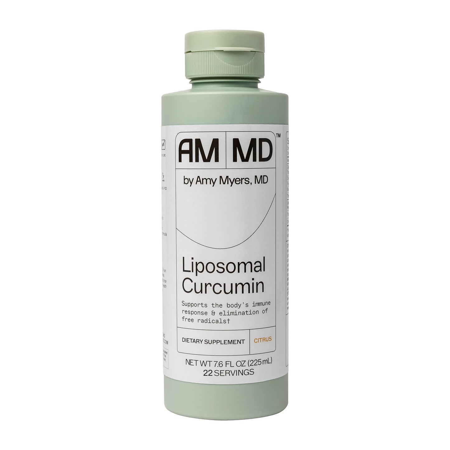 Amy Myers MD Liposomal Curcumin for A Healthy Inflammation Response - Turmeric Curcumin For Gut Health, Oxidative Stress, Help Neutralize Harmful Sgents - 5.6x Higher Absorption, Citrus Flavor 8 Fl Oz