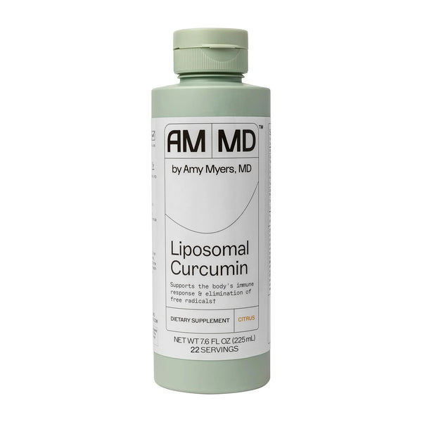 Amy Myers MD Liposomal Curcumin for A Healthy Inflammation Response - Turmeric Curcumin For Gut Health, Oxidative Stress, Help Neutralize Harmful Sgents - 5.6x Higher Absorption, Citrus Flavor 8 Fl Oz