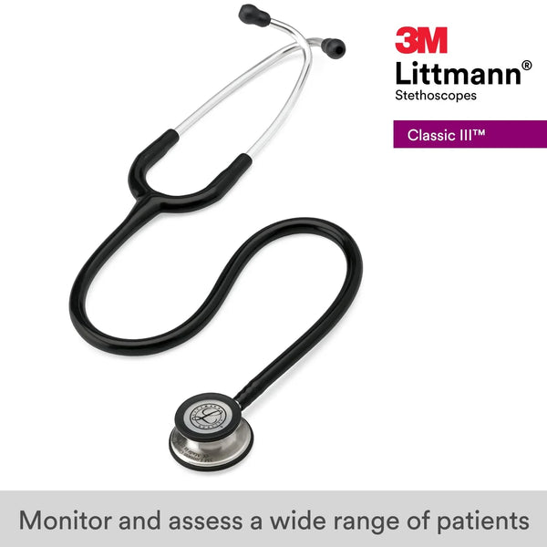 3M Littmann Classic III Monitoring Stethoscope, 5633, More Than 2X as Loud, Weighs Less