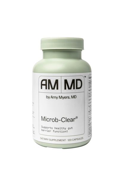 Amy Myers MD Microb-Clear - Gut Health Support Supplement with Black Walnut & NAC - GI Tract Health Supplement to Aid Against Bloating & Constipation Discomfort - 120 Capsules (60 Servings)