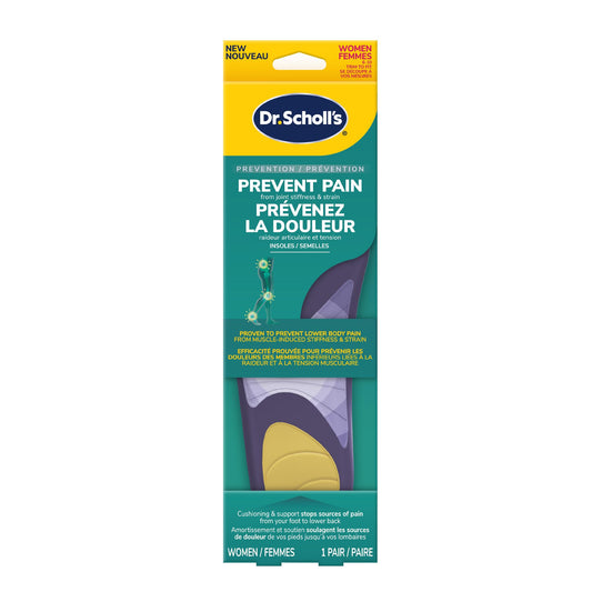 Dr. Scholl's Prevent Pain Protective Insoles, Protect Against Foot, Knee, Lower Back Pain, Promote Foot Health & Wellness, Trim to Fit Insert, Women Shoe Size 6-10, 1 Pair