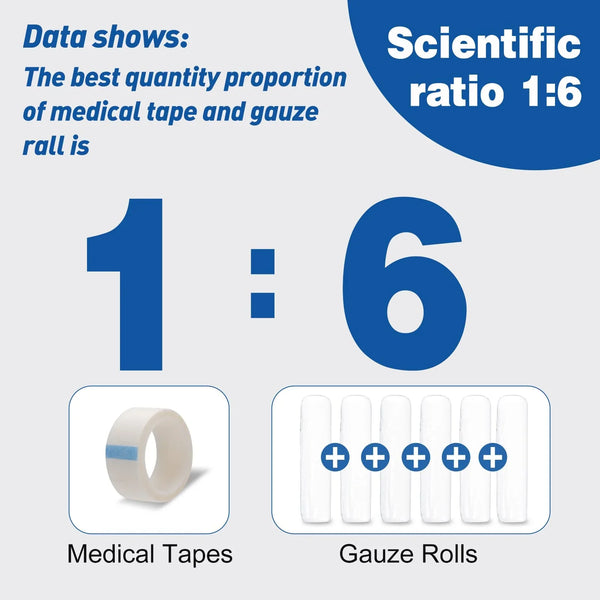 AZEN 25 Pack Gauze Rolls Bandages, 3 in x 4.1 Yards, Premium Medical Supplies & First Aid Supplies, Bandage Wrap Vet Wrap, Mummy Wraps