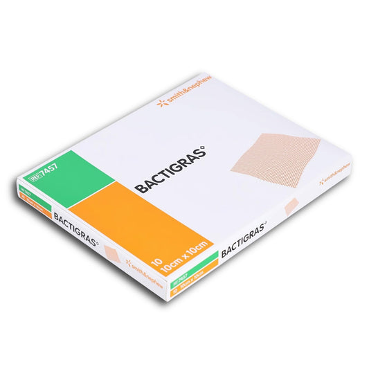Smith & Nephew BX/10 DRESSING BACTIGRAS 10 X 10CM CHLORHEXIDINE