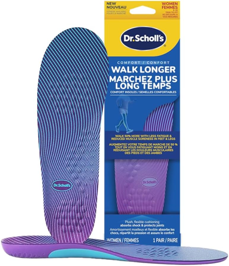 Dr. Scholl's® Walk Longer Insoles, Women's Size 6-10, 1 Pair, Trim to Fit Inserts