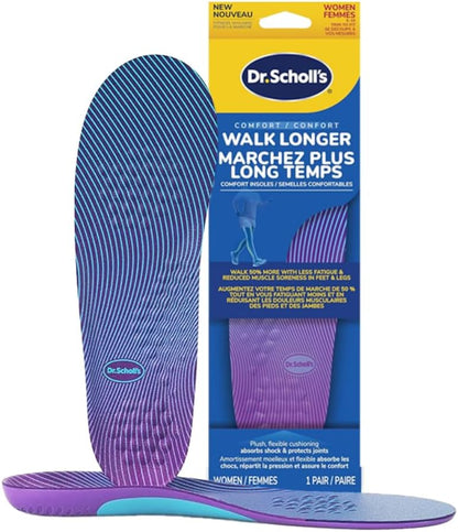 Dr. Scholl's® Walk Longer Insoles, Women's Size 6-10, 1 Pair, Trim to Fit Inserts