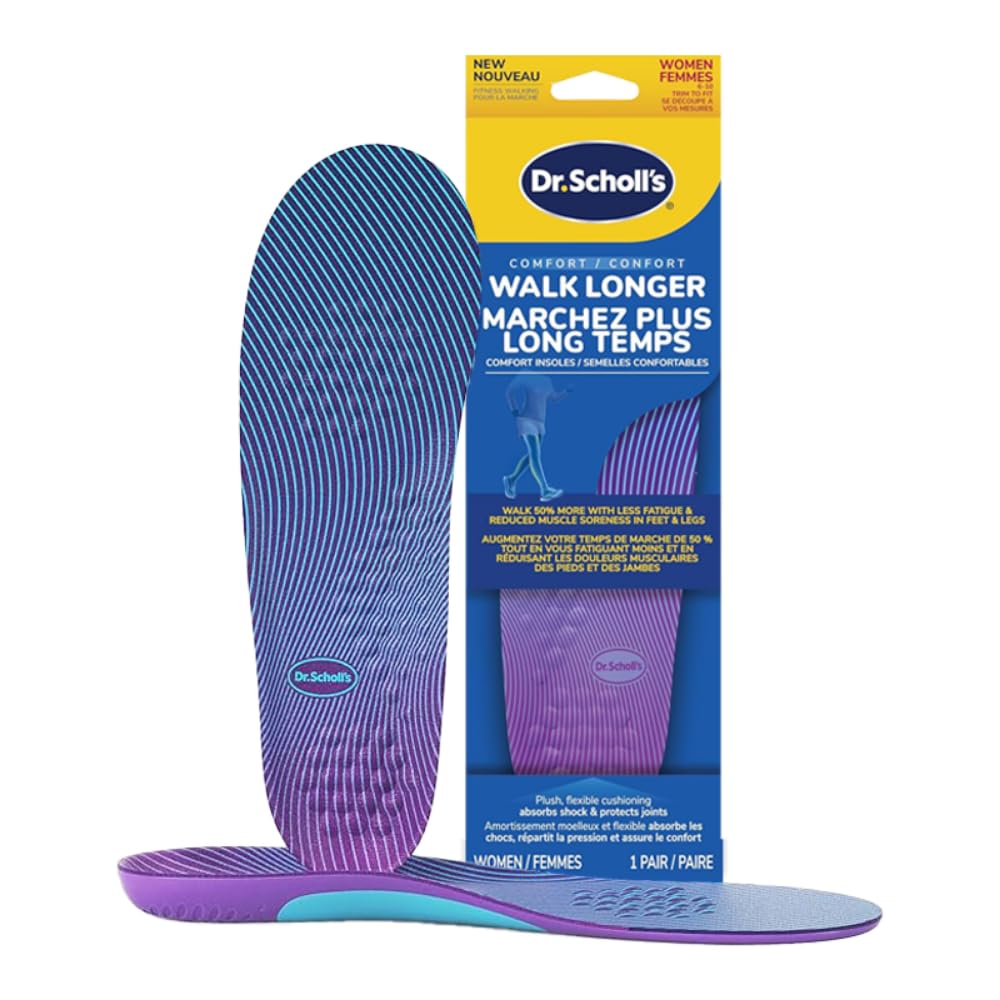 Dr. Scholl's® Walk Longer Insoles, Women's Size 6-10, 1 Pair, Trim to Fit Inserts