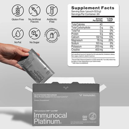 platinum glutathione Immunocal Platinum Glutathione Precursor – Whey Protein Isolate, Anti- – Sante Medi