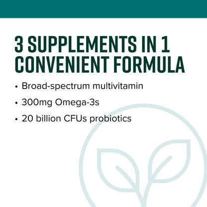 Vibrant Health, Trilogy, Probiotic Multivitamin with an Essential Blend of Omega-3, Vitamin A, B12, C, D3, E, Selenium, Magnesium & Zinc, 30 Servings