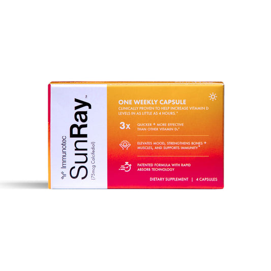 Immunotec Sunray - Vitamin D3 - Calcifediol 75 mcg - Once a Week dose